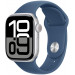 Apple Watch Series 10 46 мм «серебристый цвет» спортивный ремешок синего цвета