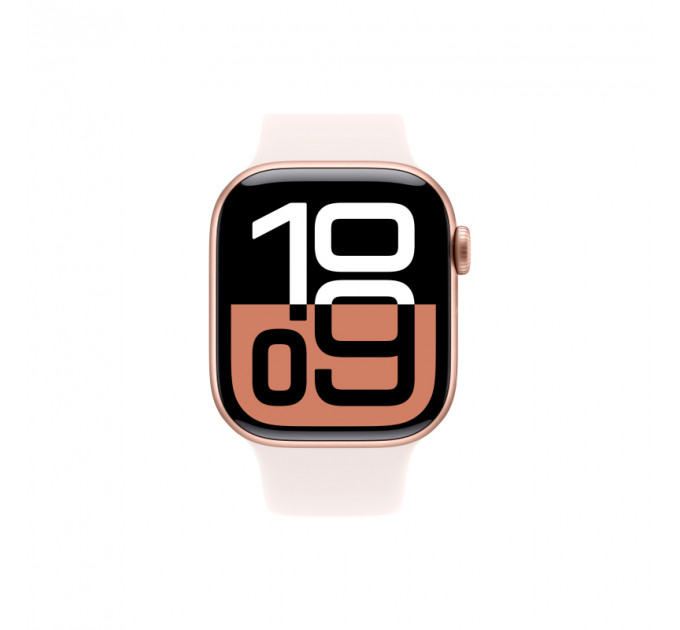 Apple Watch Series 10 42 мм «розовое золото» спортивный ремешок розового цвета
