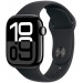 Apple Watch Series 10 42 мм «чёрный глянец» спортивный ремешок черного цвета